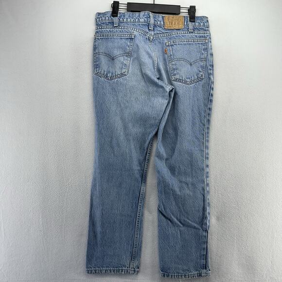 Vintage Levis Jeans Fits 30x27 Blue Denim Orange Tab 80s USA made Faded Light - Picture 10 of 15